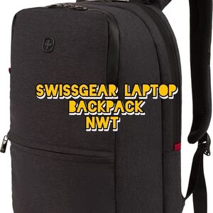 SwissGear Dark Gray Backpack with Red Accent